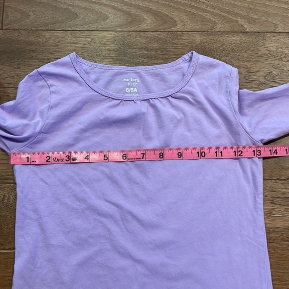 Carter’s Kid Long-Sleeve Purple T-Shirt - Size 8/8A - Picture 11 of 16